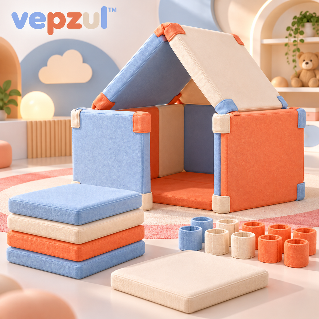 𝐯𝐞𝐩𝐳𝐮𝐥™ Shape Shift Foam Fort Builder Kit