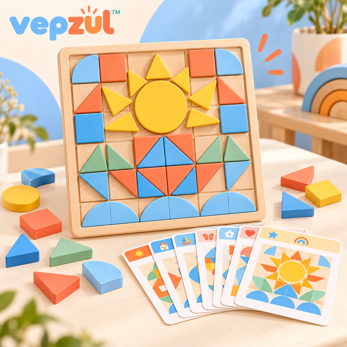 𝐯𝐞𝐩𝐳𝐮𝐥™ Pattern Pop Reusable Mosaic Tile Board