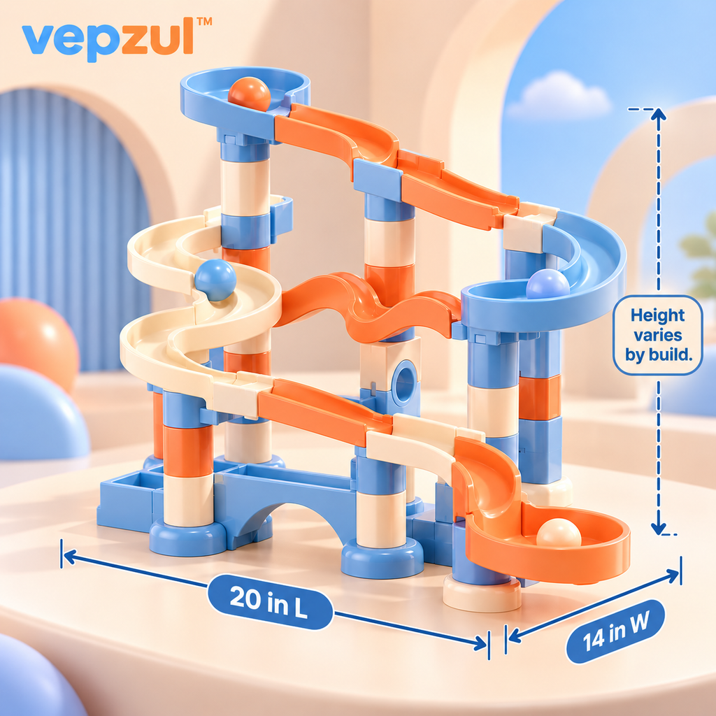𝐯𝐞𝐩𝐳𝐮𝐥™ Twist Track Tabletop Ball Run Building Toy