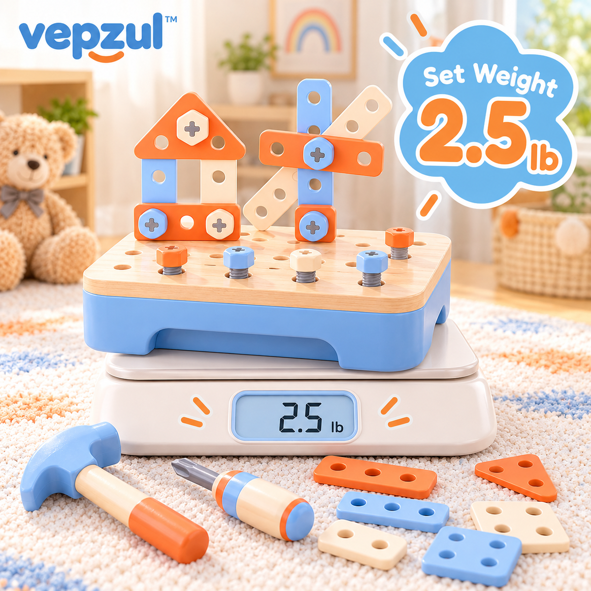 𝐯𝐞𝐩𝐳𝐮𝐥™ Little Maker Pretend Workshop Tool Set