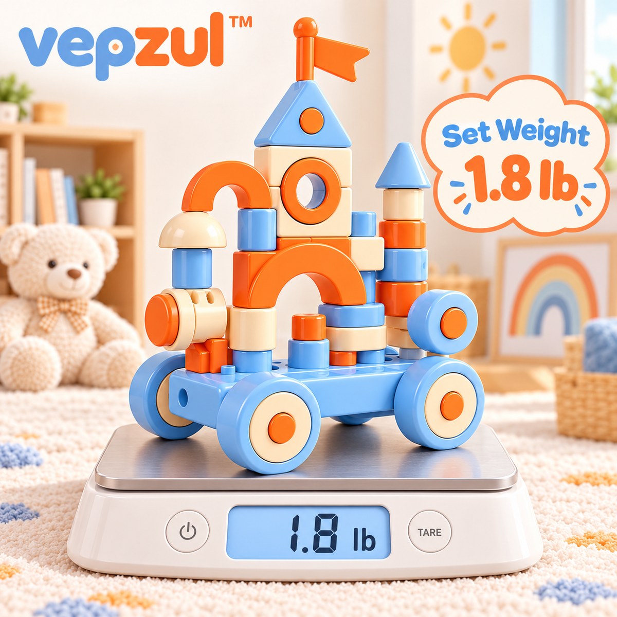 𝐯𝐞𝐩𝐳𝐮𝐥™ Wonder Wheels Rolling Shape Builder Set