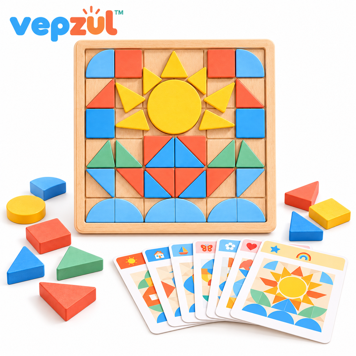 𝐯𝐞𝐩𝐳𝐮𝐥™ Pattern Pop Reusable Mosaic Tile Board
