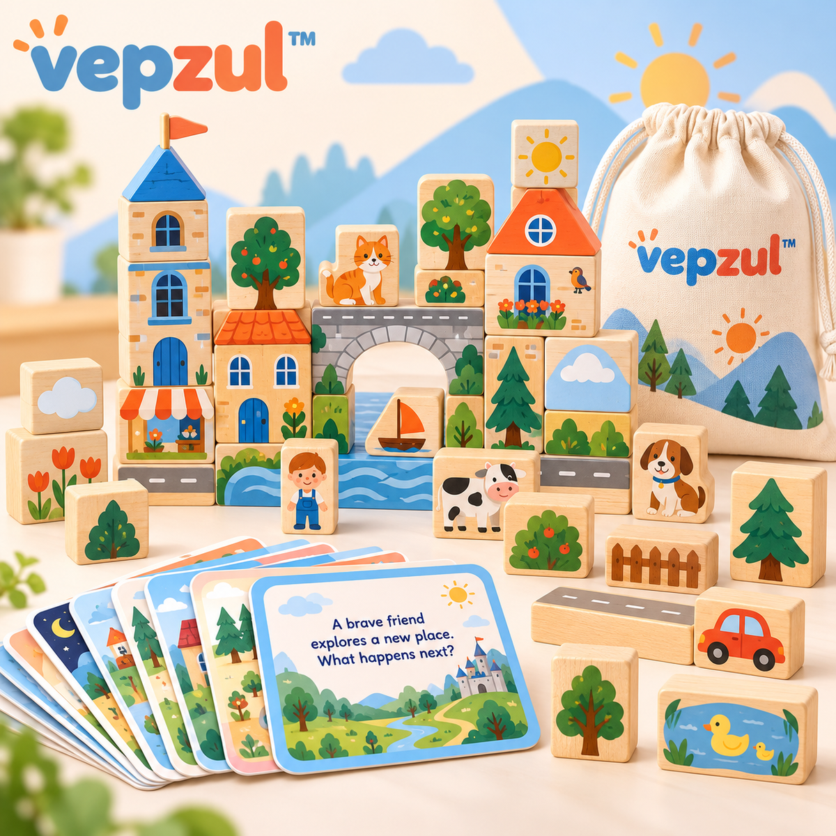 𝐯𝐞𝐩𝐳𝐮𝐥™ Stack a Scene Storytelling Blocks for Kids