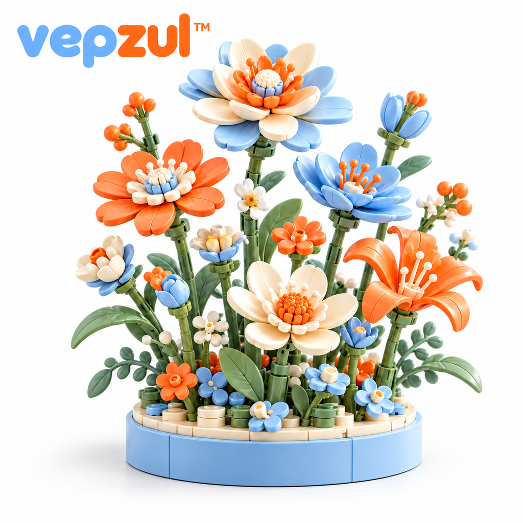 𝐯𝐞𝐩𝐳𝐮𝐥™ Build a Bloom Creative Flower Construction Set