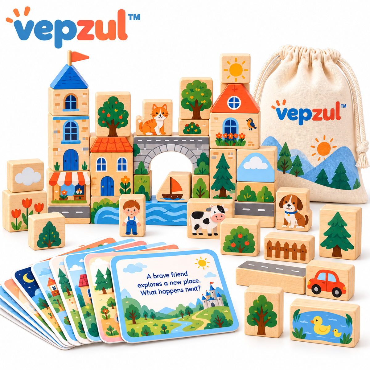 𝐯𝐞𝐩𝐳𝐮𝐥™ Stack a Scene Storytelling Blocks for Kids