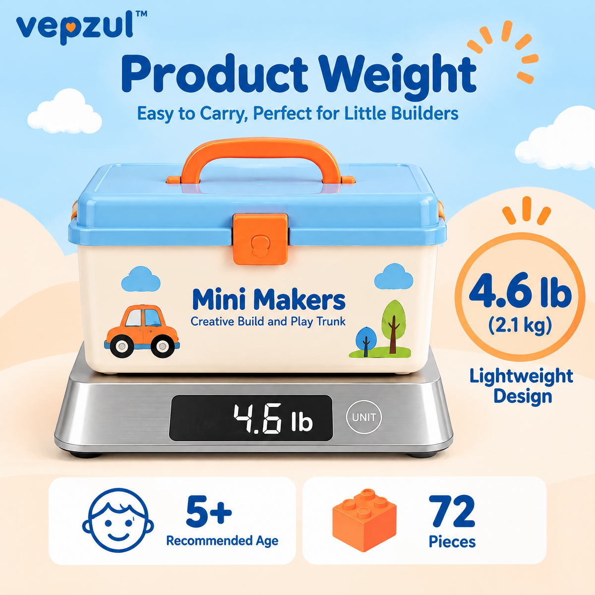 𝐯𝐞𝐩𝐳𝐮𝐥™ Mini Makers Creative Build and Play Trunk