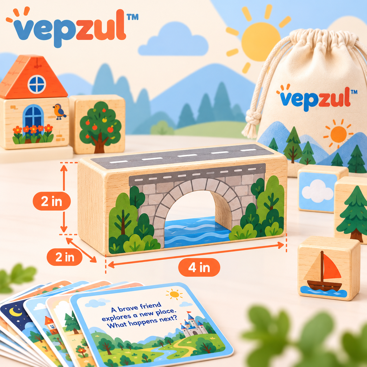 𝐯𝐞𝐩𝐳𝐮𝐥™ Stack a Scene Storytelling Blocks for Kids
