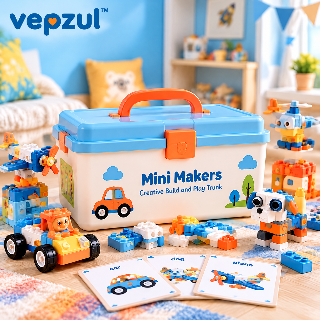 𝐯𝐞𝐩𝐳𝐮𝐥™ Mini Makers Creative Build and Play Trunk