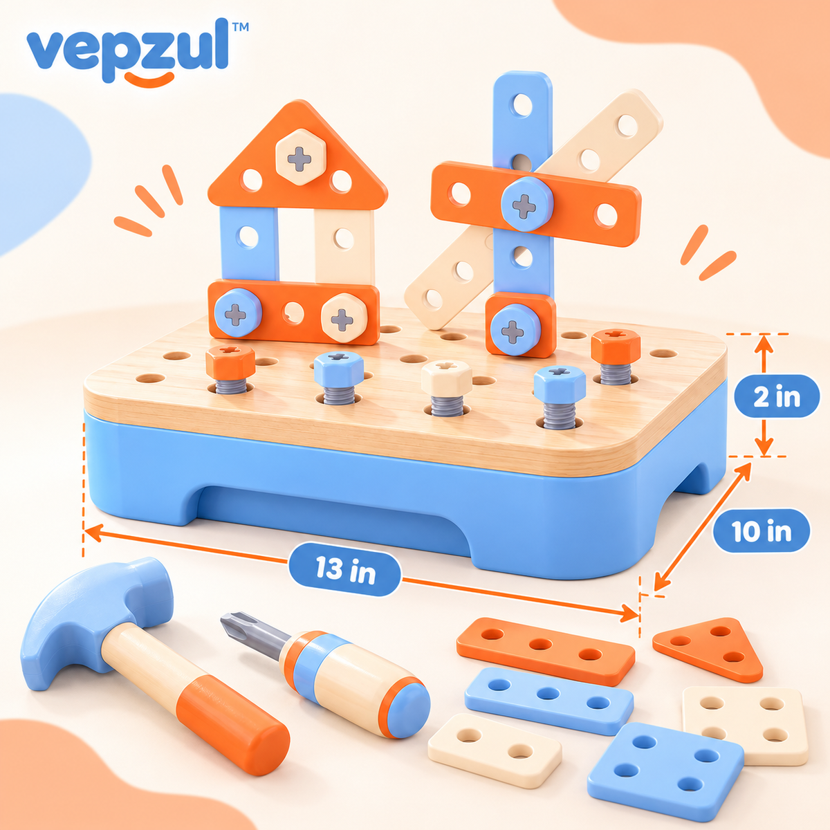 𝐯𝐞𝐩𝐳𝐮𝐥™ Little Maker Pretend Workshop Tool Set