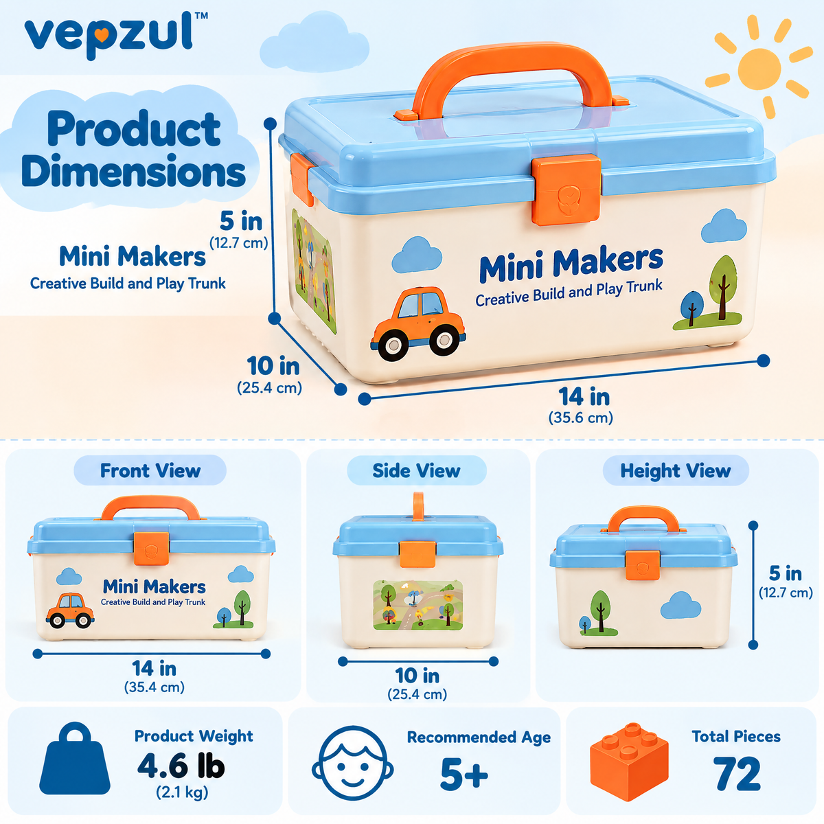 𝐯𝐞𝐩𝐳𝐮𝐥™ Mini Makers Creative Build and Play Trunk