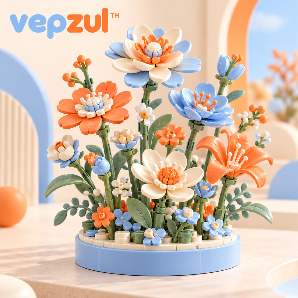 𝐯𝐞𝐩𝐳𝐮𝐥™ Build a Bloom Creative Flower Construction Set