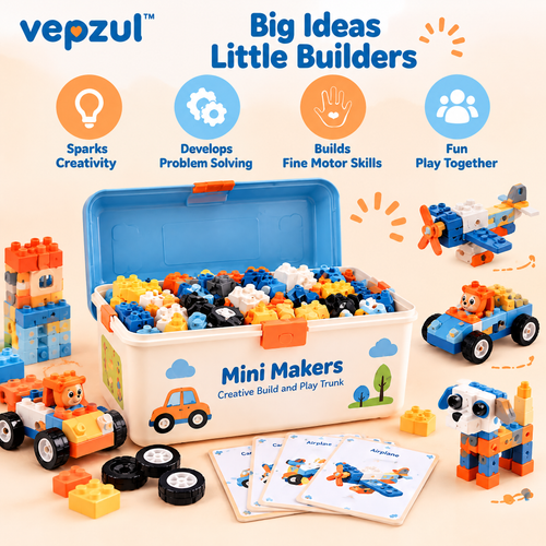 𝐯𝐞𝐩𝐳𝐮𝐥™ Mini Makers Creative Build and Play Trunk