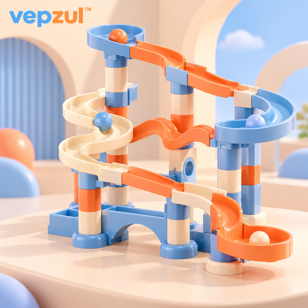 𝐯𝐞𝐩𝐳𝐮𝐥™ Twist Track Tabletop Ball Run Building Toy