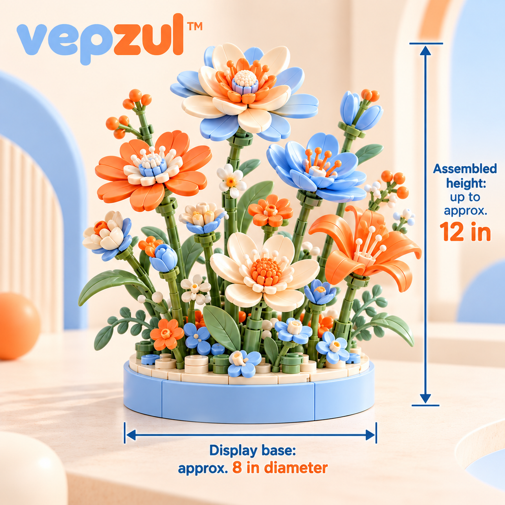 𝐯𝐞𝐩𝐳𝐮𝐥™ Build a Bloom Creative Flower Construction Set